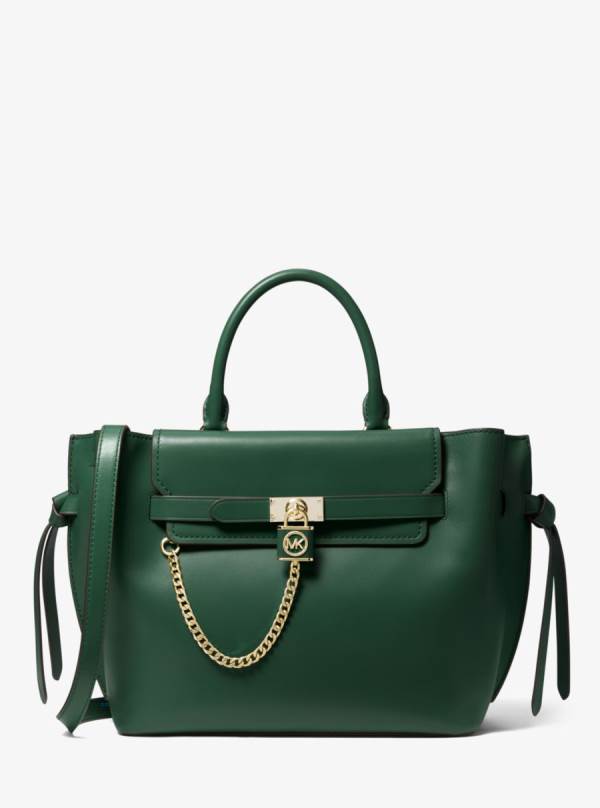 Damske Satchel Taske Michael Kors Hamilton Legacy Large Leather Belted Olivovo Zelená - Kabelky Michael Kors Akcia | TMJCI-6524